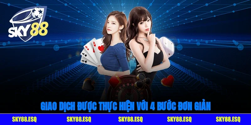 Giao dịch được thực hiện với 4 bước đơn giản